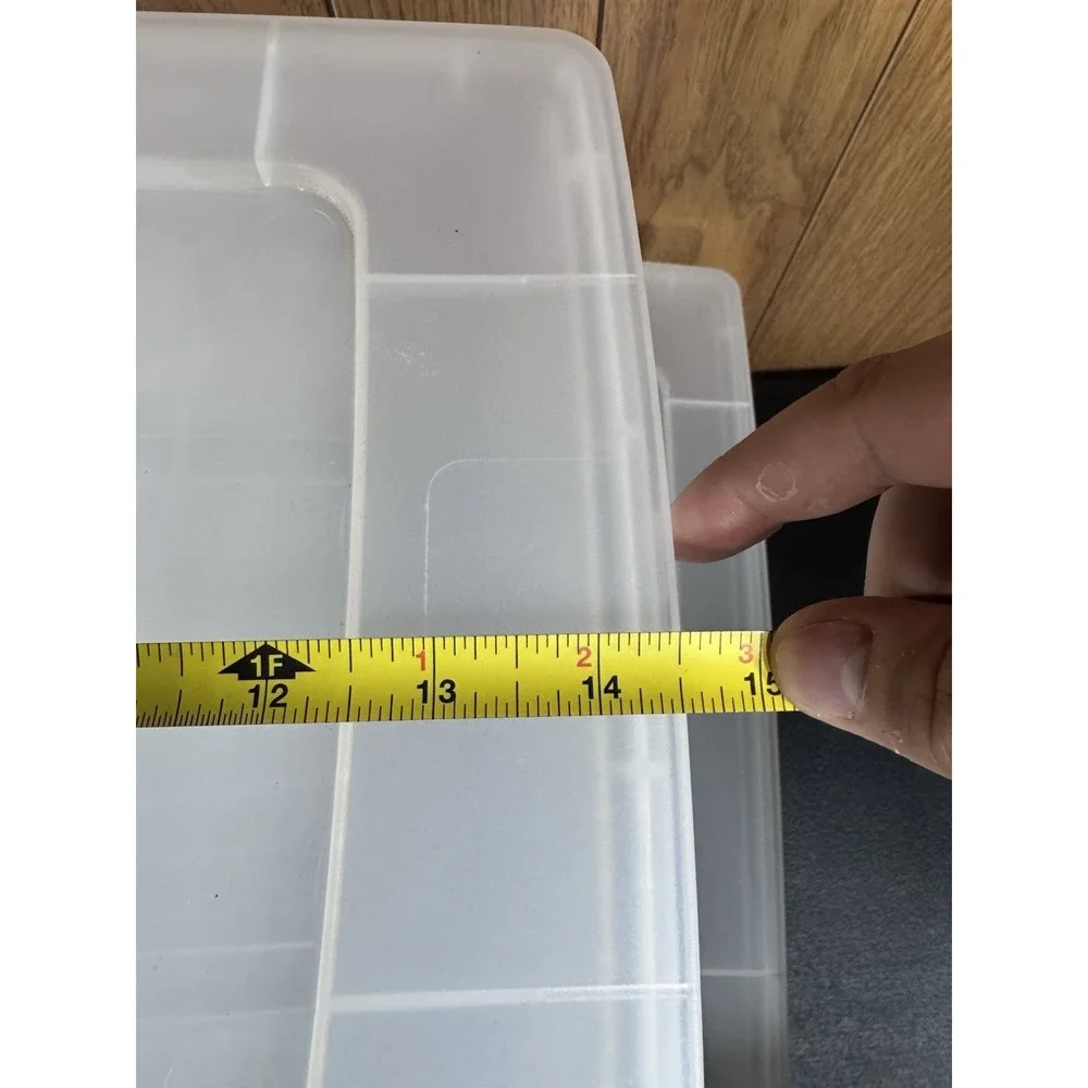 Rubbermaid  All-Access Tote with Lids - Clear - Pack of 3‎